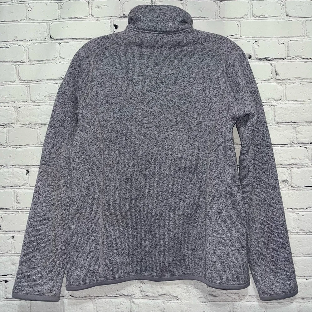 Patagonia Heathered Purple Quarter-Zip Fleece Pullover Sweater Size Medium - Picture 2 of 14